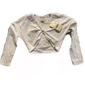 Girls cardigan with ruffle detail on back size 14